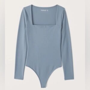 Abercrombie Double-Layered Seamless Fabric Squareneck Bodysuit